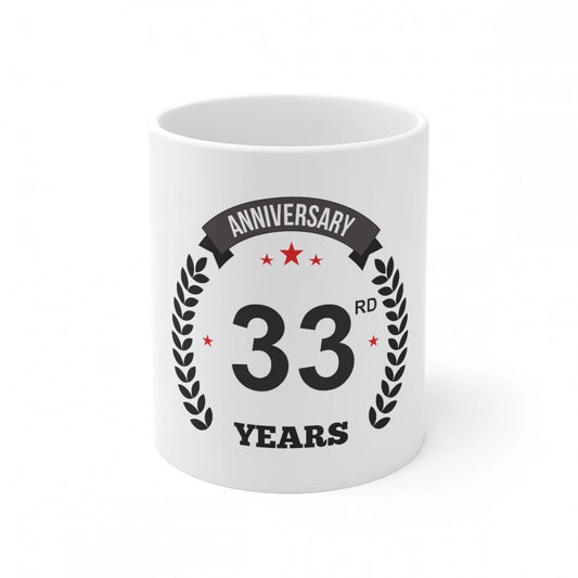 Ceramic 33rd Anniversary Printed Coffee Mug