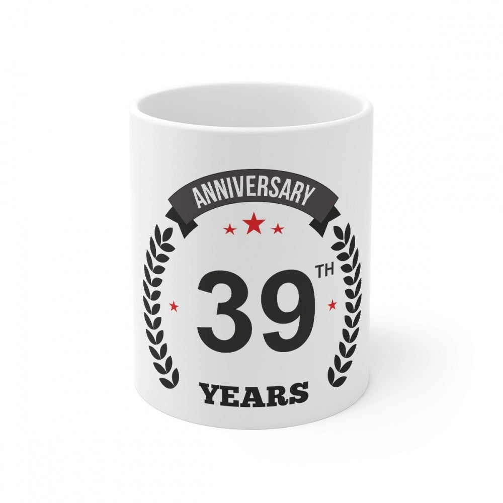 Ceramic 39th Anniversary Printed Coffee Mug