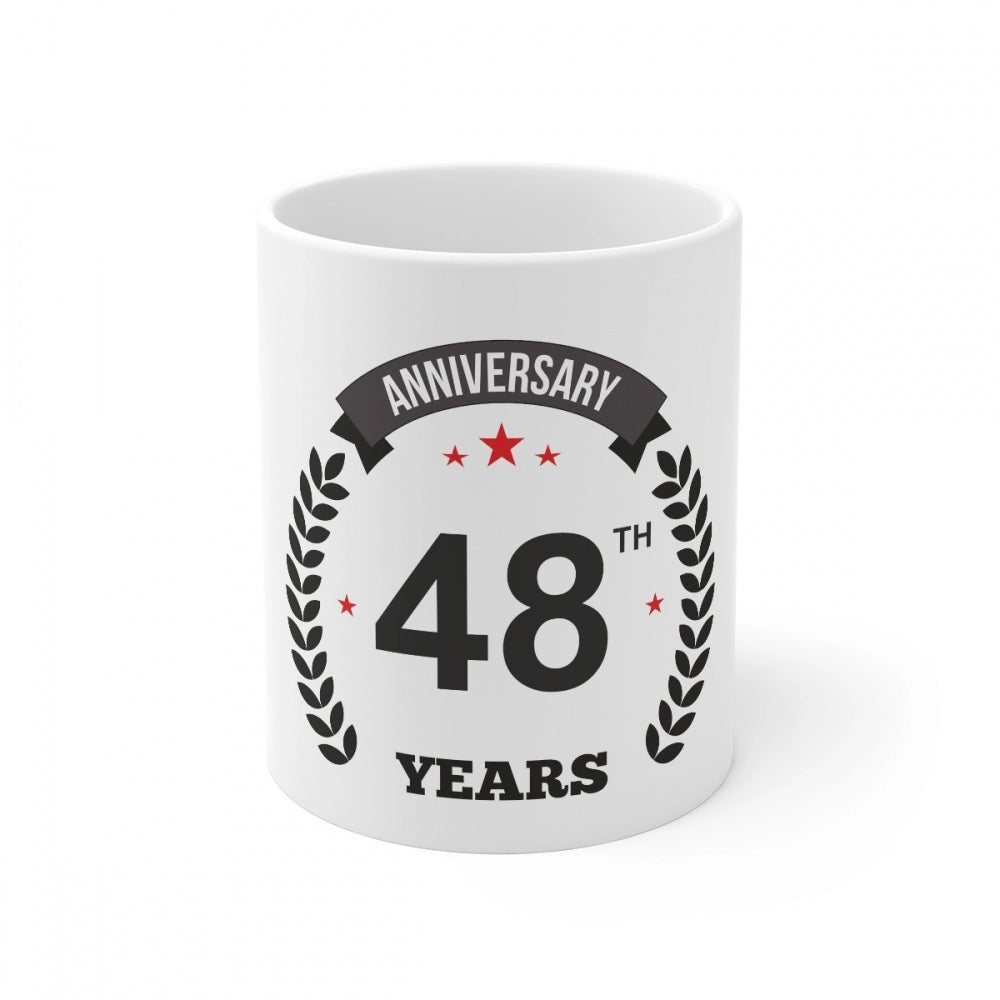 Ceramic 48th Anniversary Printed Coffee Mug