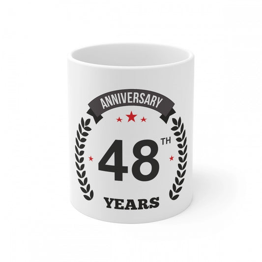 Ceramic 48th Anniversary Printed Coffee Mug