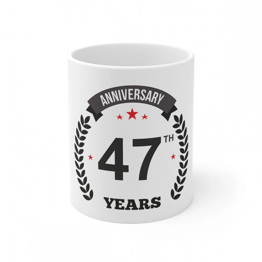Ceramic 47th Anniversary Printed Coffee Mug