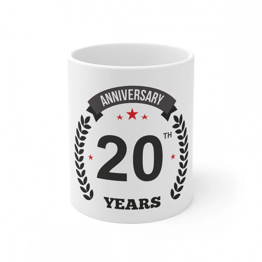 Ceramic 20th Anniversary Printed Coffee Mug
