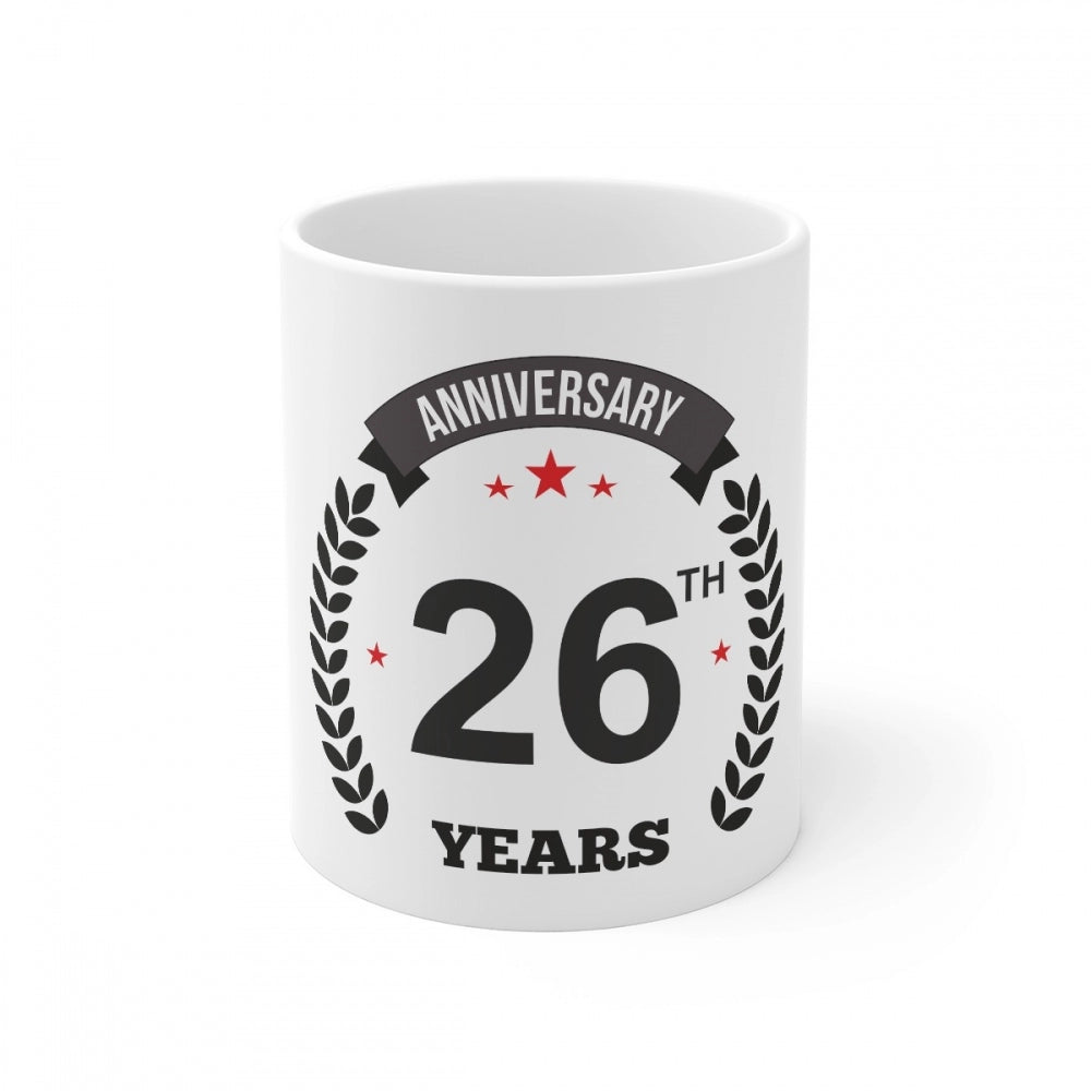 Ceramic 26th Anniversary Printed Coffee Mug