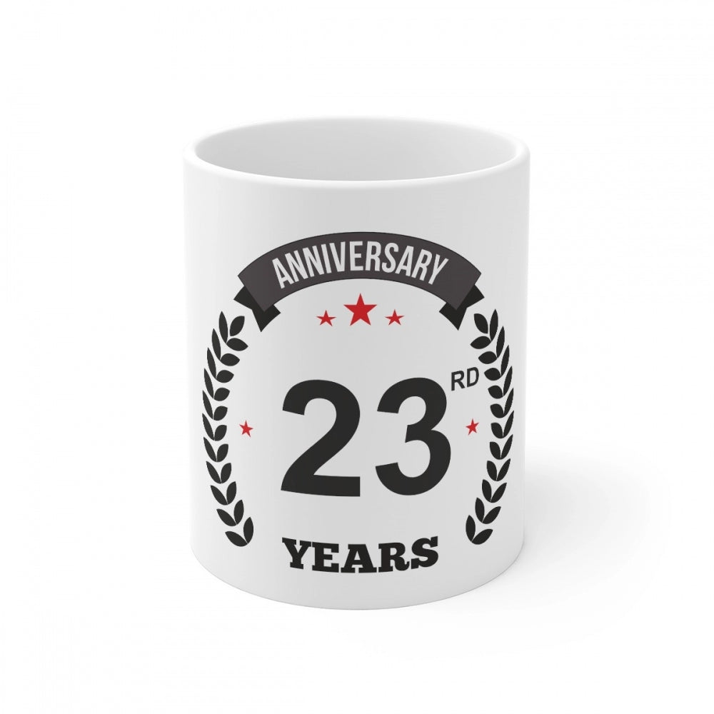 Ceramic 23rd Anniversary Printed Coffee Mug