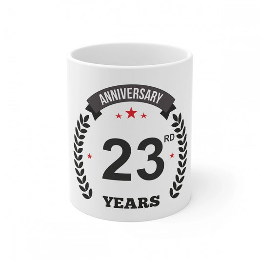 Ceramic 23rd Anniversary Printed Coffee Mug
