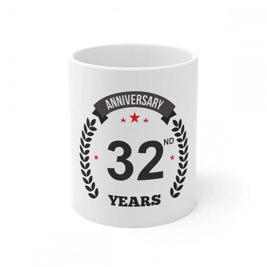 Ceramic 32nd Anniversary Printed Coffee Mug