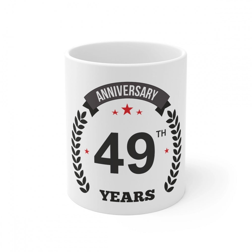 Ceramic 49th Anniversary Printed Coffee Mug