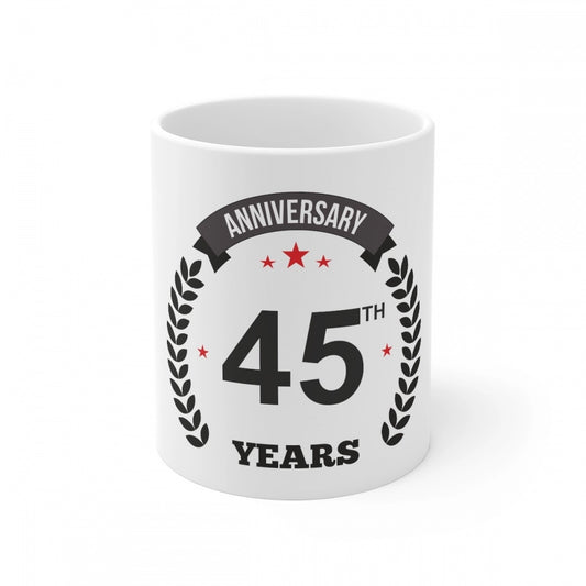 Ceramic 45th Anniversary Printed Coffee Mug
