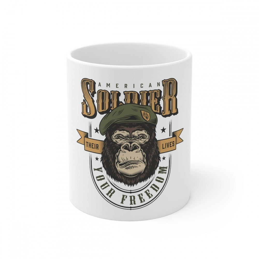 Ceramic Gorila Desing Printed Coffee Mug · 1059