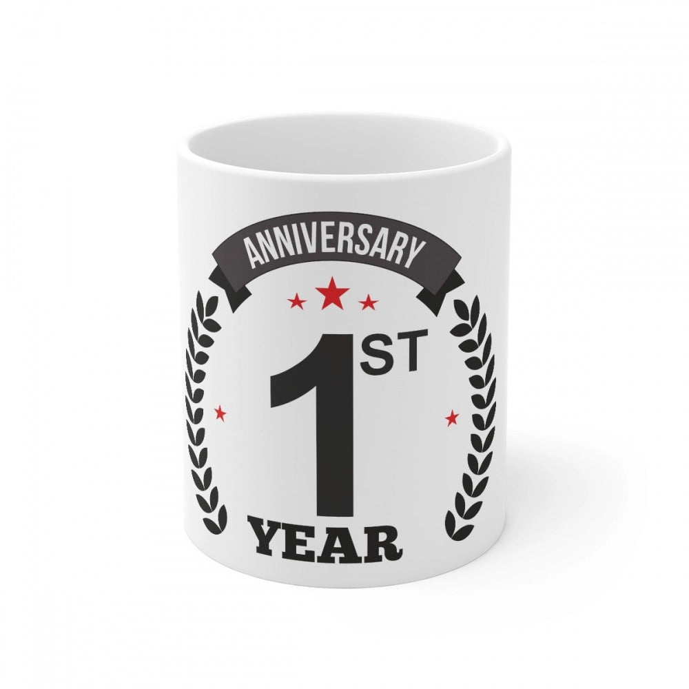 Ceramic 1st Anniversary Printed Coffee Mug
