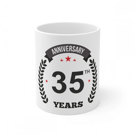 Ceramic 35th Anniversary Printed Coffee Mug
