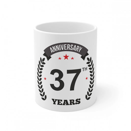 Ceramic 37th Anniversary Printed Coffee Mug
