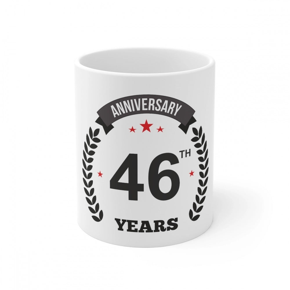 Ceramic 46th Anniversary Printed Coffee Mug
