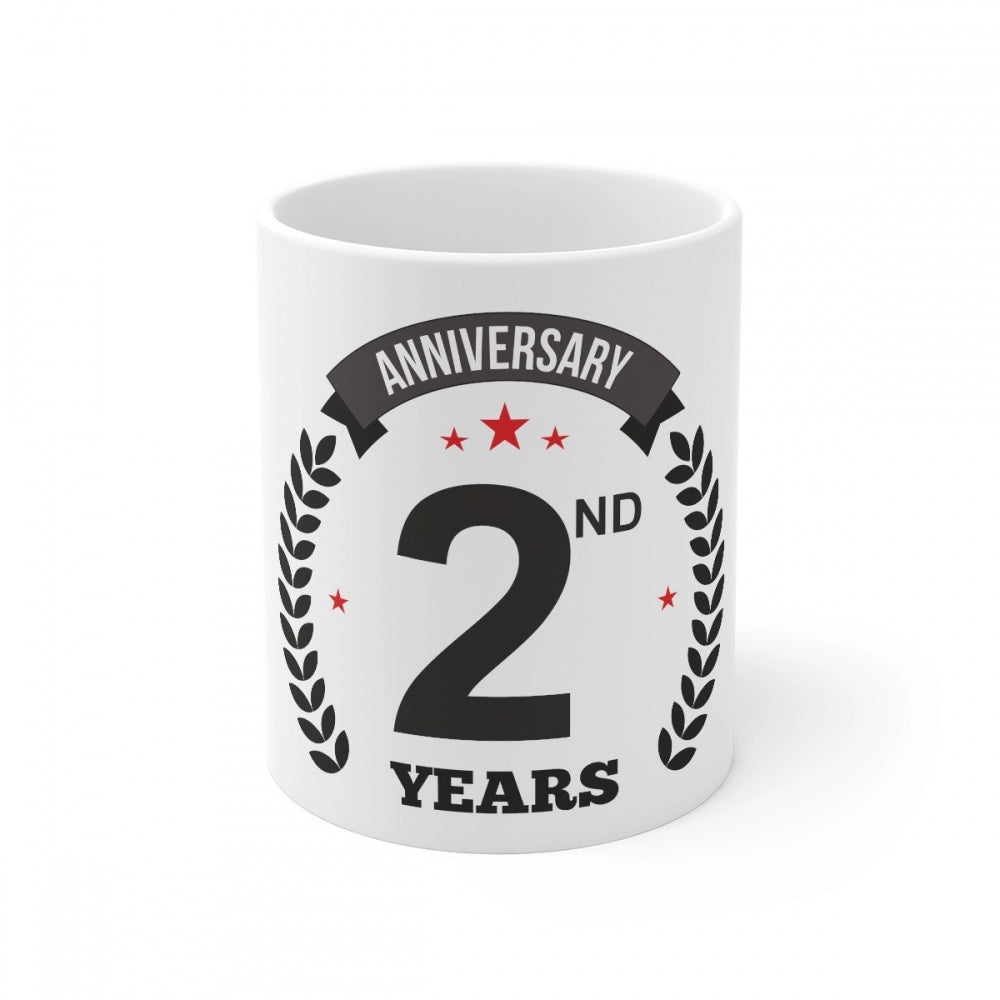 Ceramic 2nd Anniversary Printed Coffee Mug
