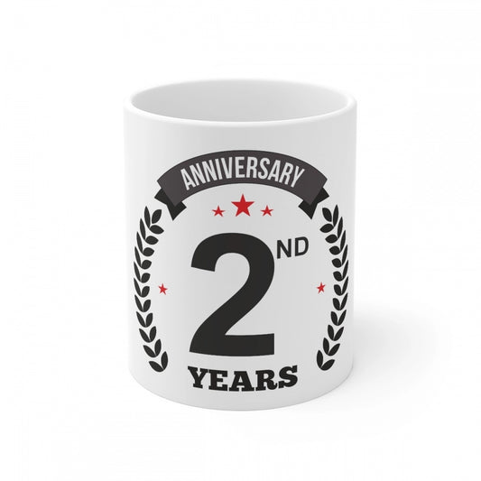 Ceramic 2nd Anniversary Printed Coffee Mug