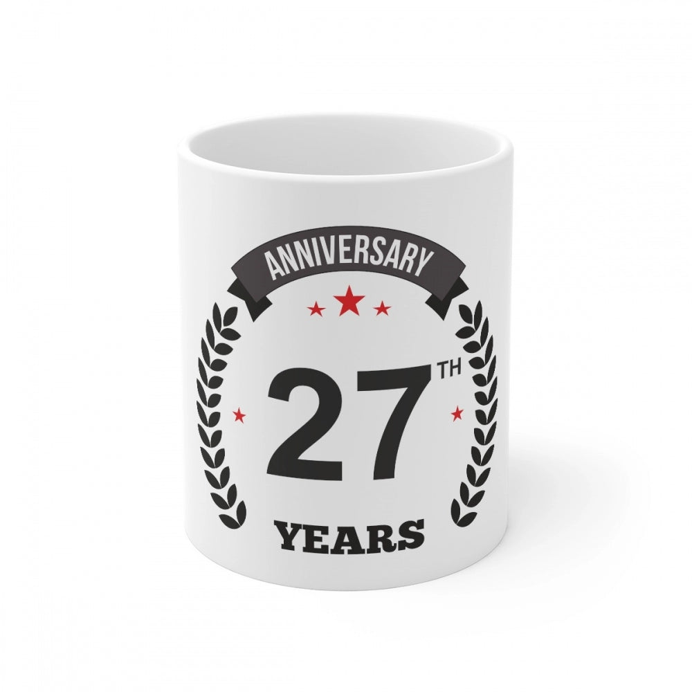Ceramic 27th Anniversary Printed Coffee Mug
