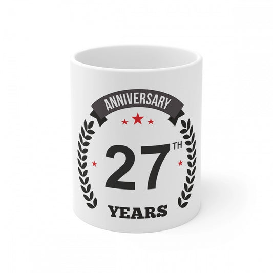 Ceramic 27th Anniversary Printed Coffee Mug