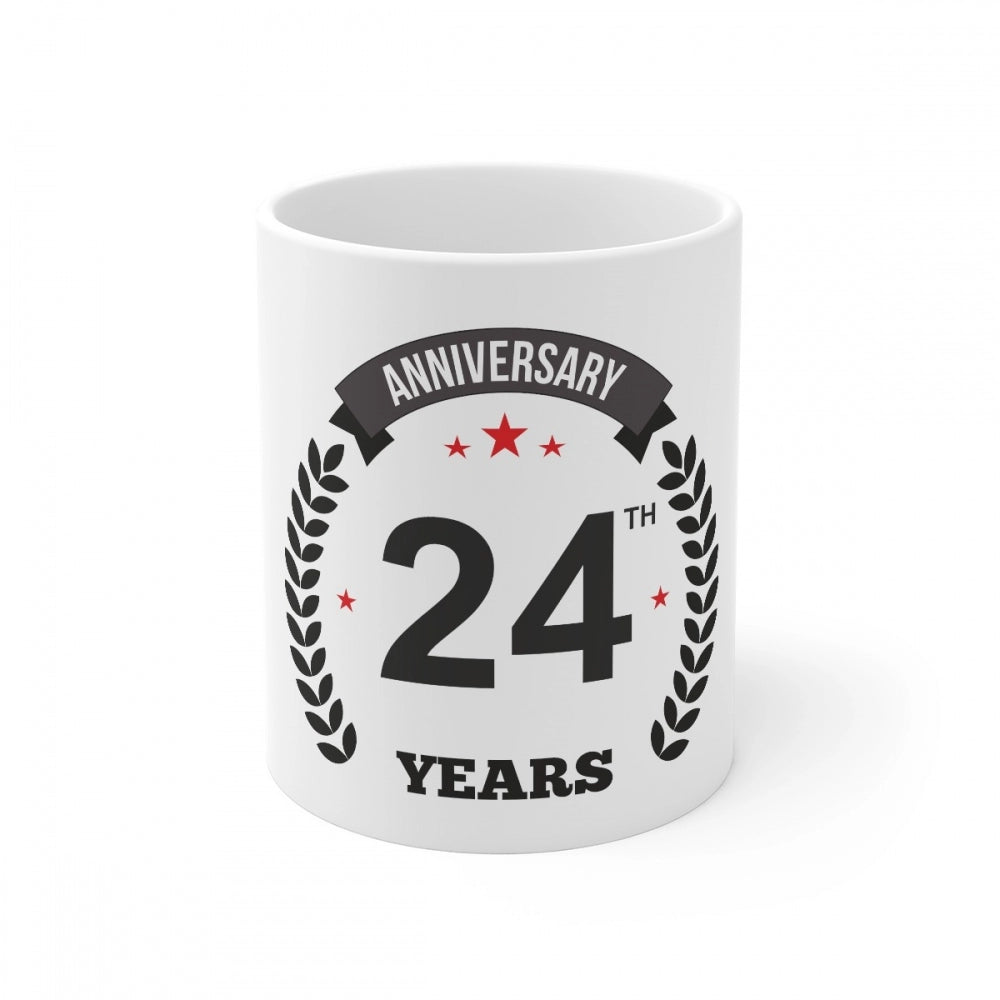 Ceramic 24th Anniversary Printed Coffee Mug
