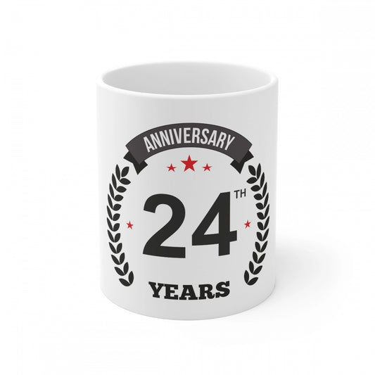 Ceramic 24th Anniversary Printed Coffee Mug