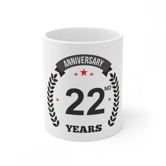 Ceramic 22nd Anniversary Printed Coffee Mug