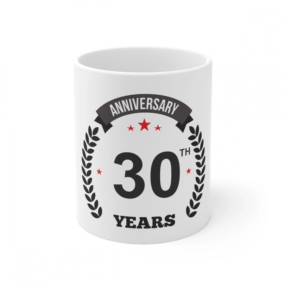 Ceramic 30th Anniversary Printed Coffee Mug