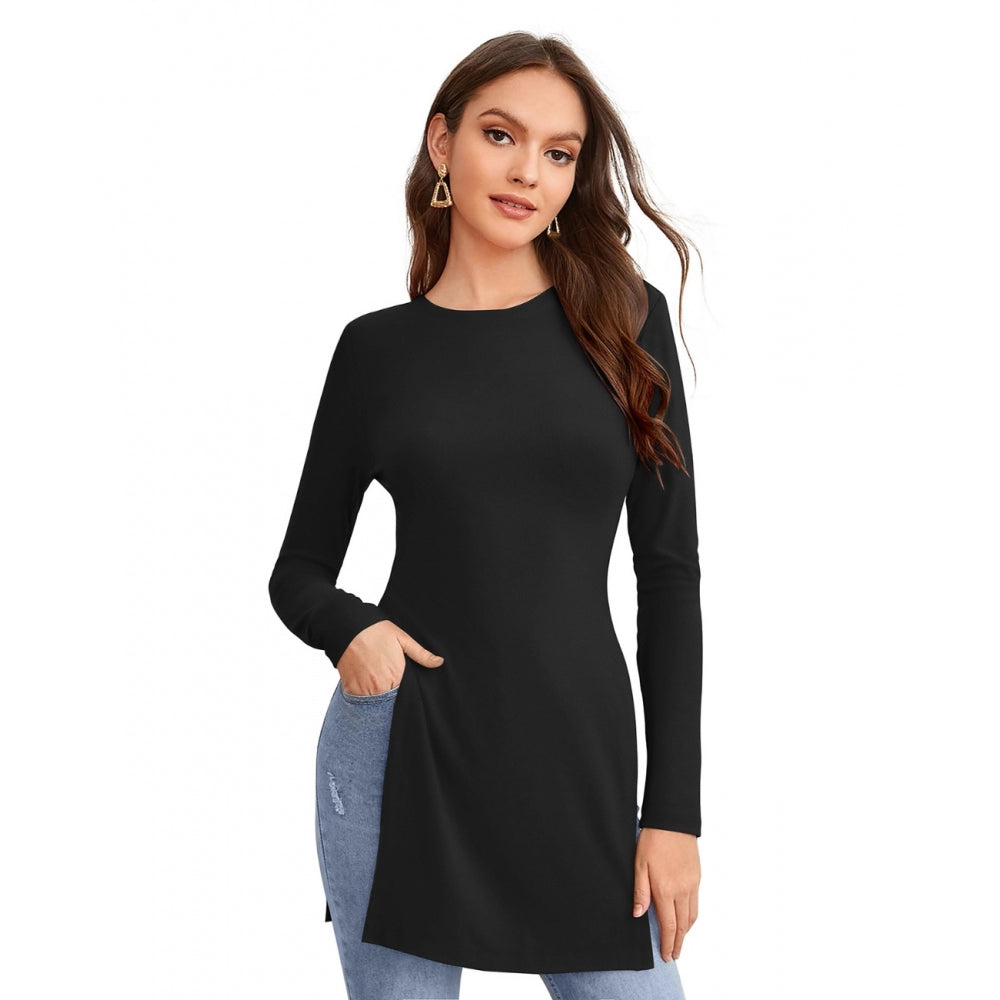 Women's Western Wear Hosiery T Shirts — Black