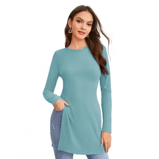 Women's Western Wear Hosiery T Shirts — Light Blue · ta_L
