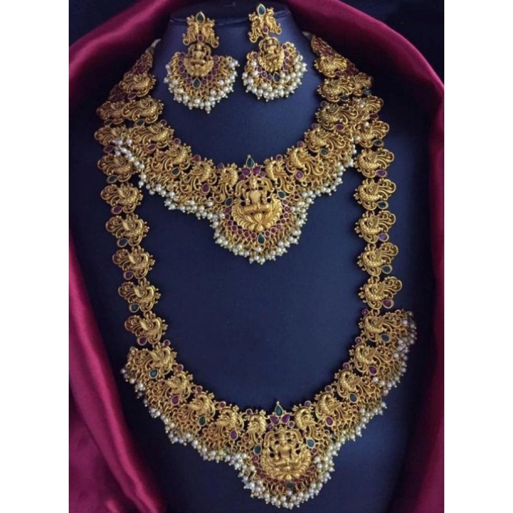 Women's Elegent Combo Of Jewellery Set — Gold