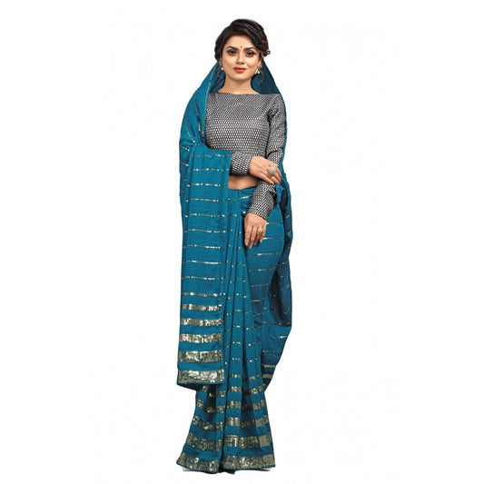 Women's Vichitra Saree — Rama