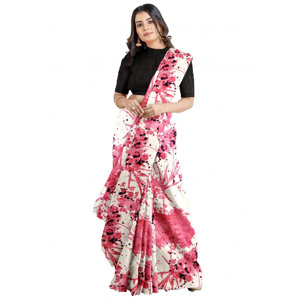 Women's Joya Silk Saree — Pink