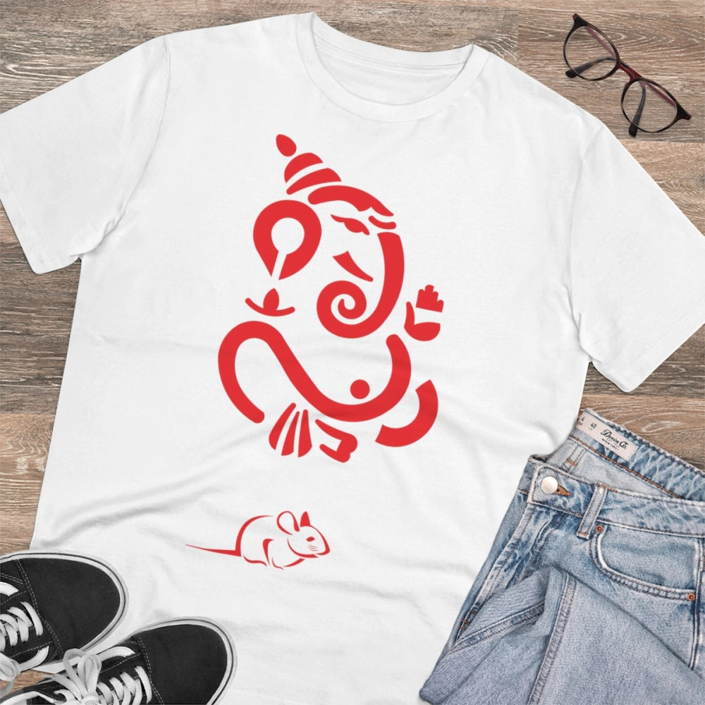 Men's PC Cotton Ganesh Printed T-Shirt · 73_L