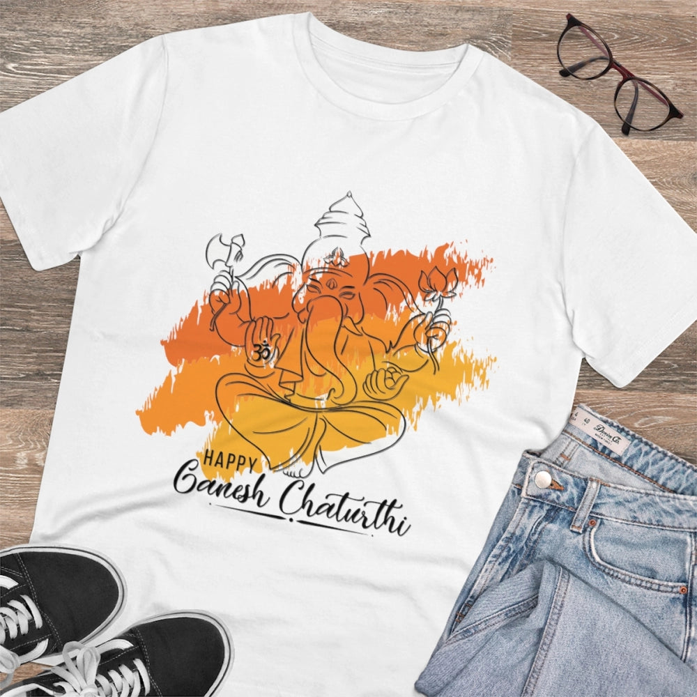 Men's PC Cotton Ganesh Printed T-Shirt · 76_L