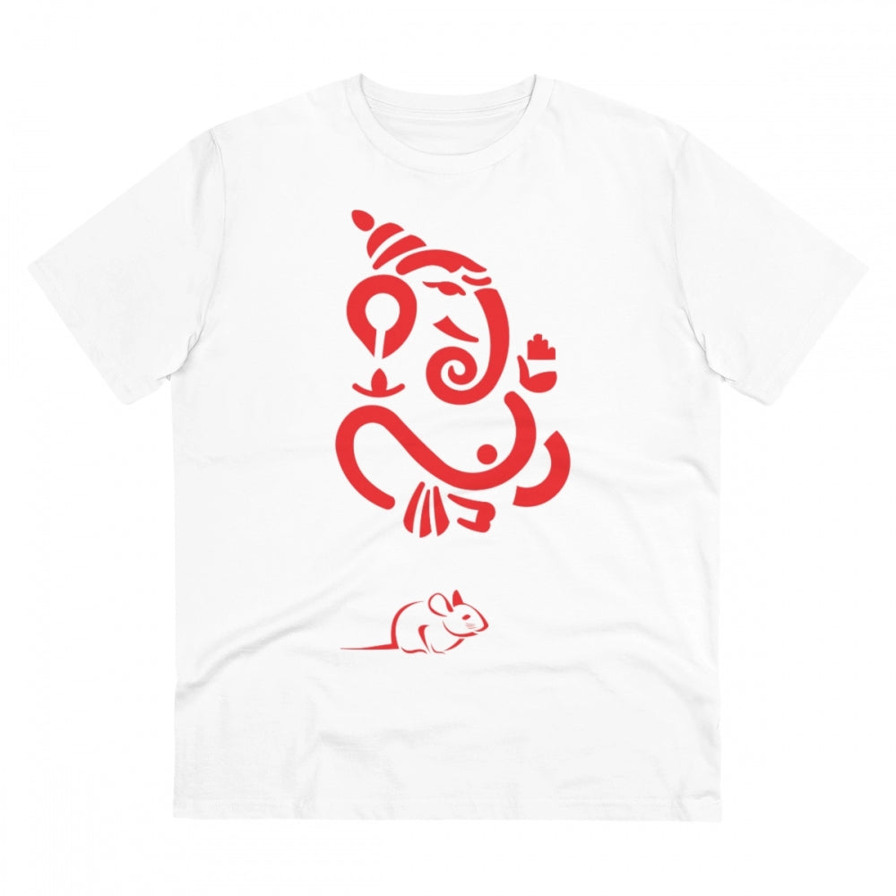 Men's PC Cotton Ganesh Printed T-Shirt · 73_L