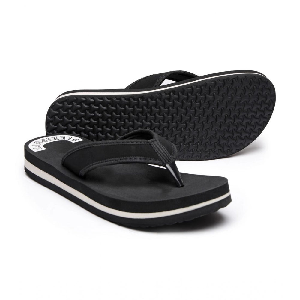 Unisex Rubber Lightweight And Soft Women Slippers For A — Black