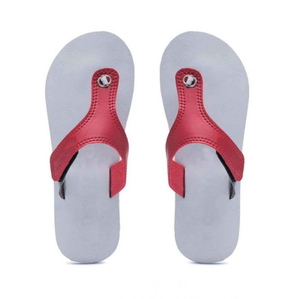 Unisex Rubber Lightweight T- Slippers — Maroon