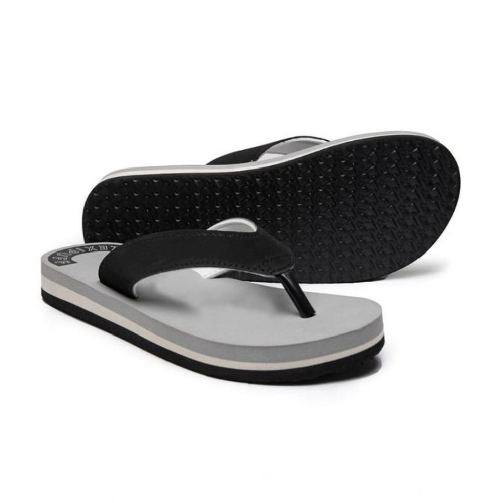 Unisex Rubber Men's Slippers For Ultimate Comfort — Grey