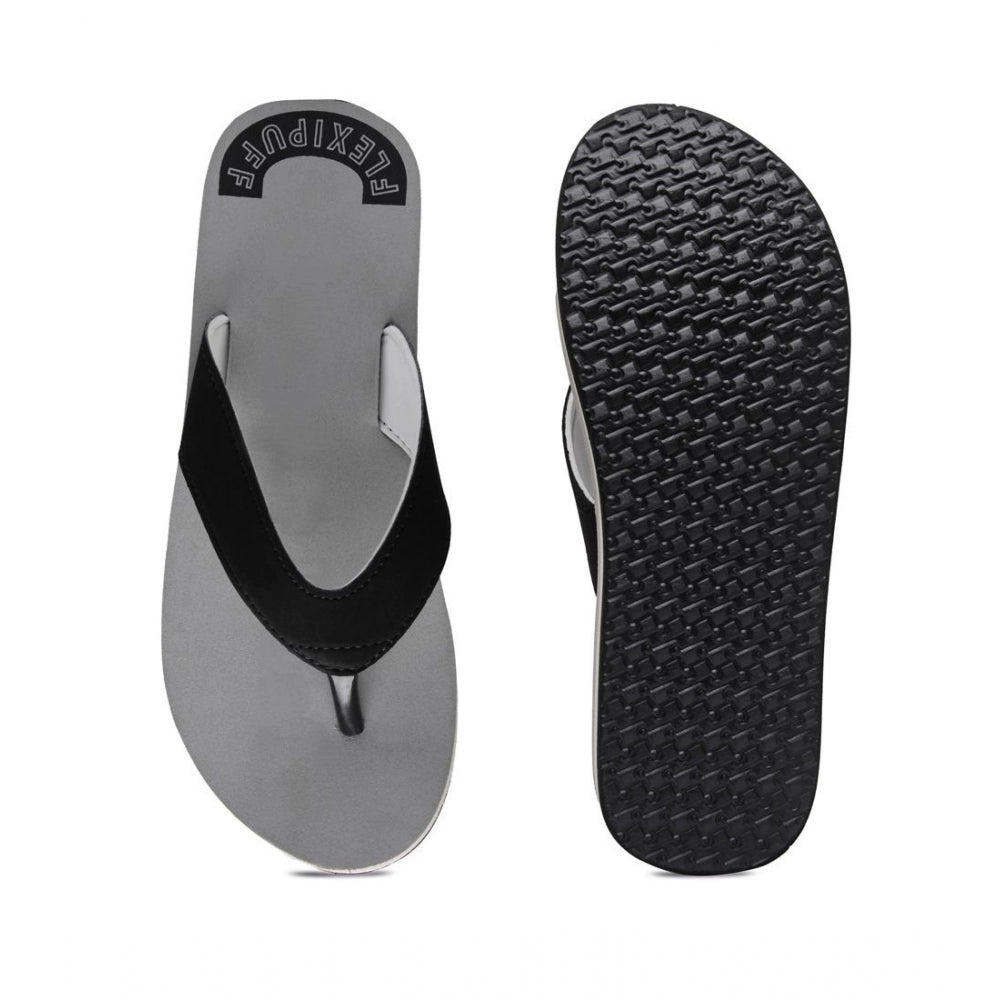 Unisex Rubber Men's Slippers For Ultimate Comfort — Grey