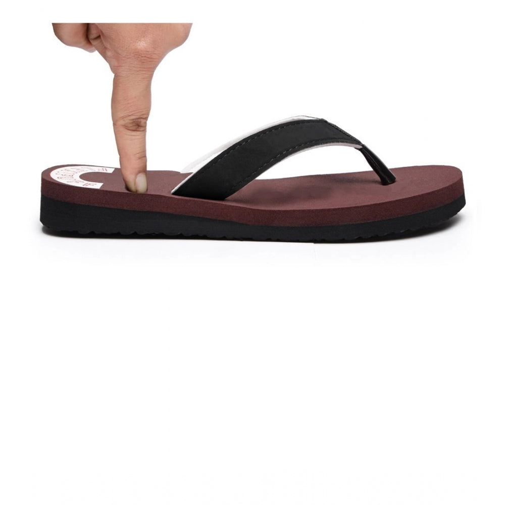 Unisex Rubber Orthopedic Doctor Slipper And Flip Flops — Maroon