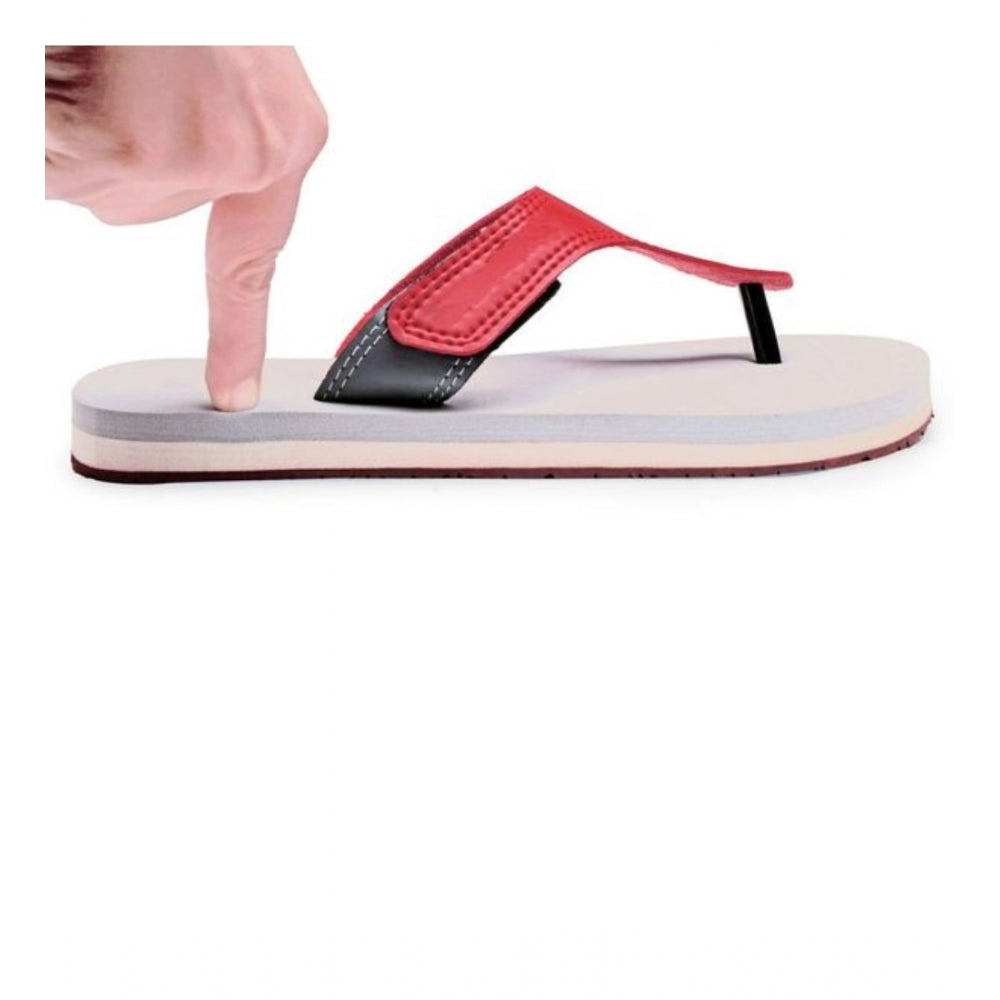 Unisex Rubber Lightweight T- Slippers — Maroon