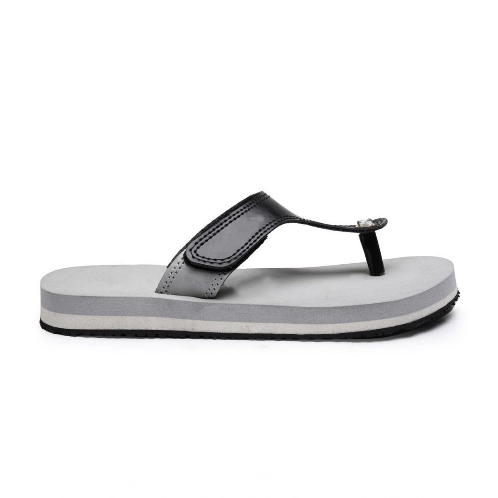 Unisex Rubber Lightweight T- Slippers — Grey