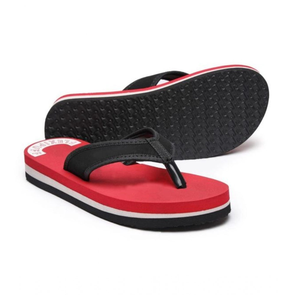 Unisex Rubber Lightweight And Soft Women Slippers For A — Red