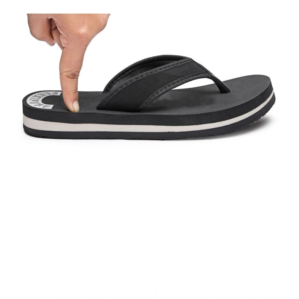 Unisex Rubber Lightweight And Soft Women Slippers For A — Black