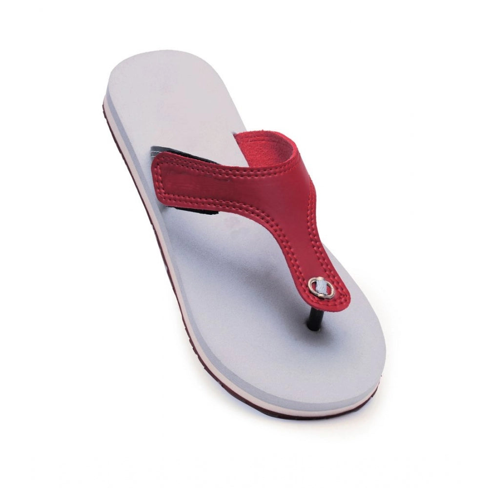 Unisex Rubber Lightweight T- Slippers — Maroon