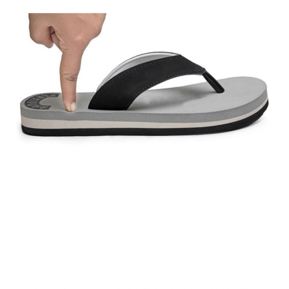 Unisex Rubber Men's Slippers For Ultimate Comfort — Grey