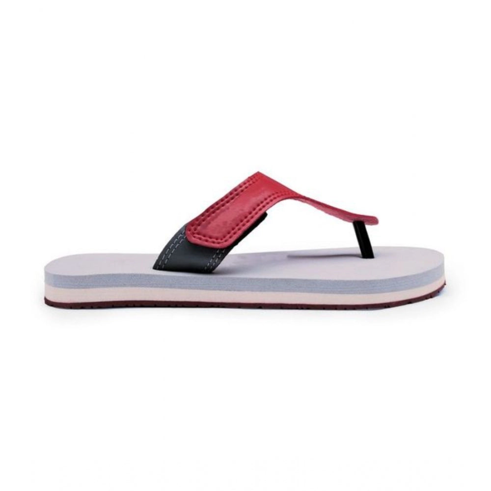 Unisex Rubber Lightweight T- Slippers — Maroon