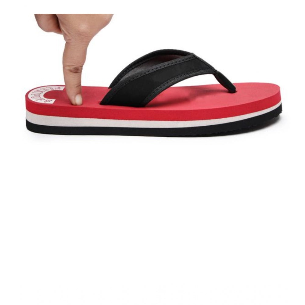 Unisex Rubber Lightweight And Soft Women Slippers For A — Red