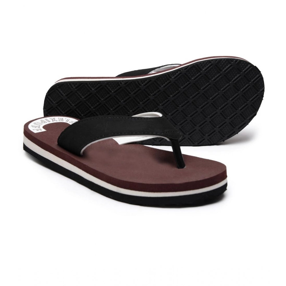 Unisex Rubber Men's Slippers For Ultimate Comfort — Maroon