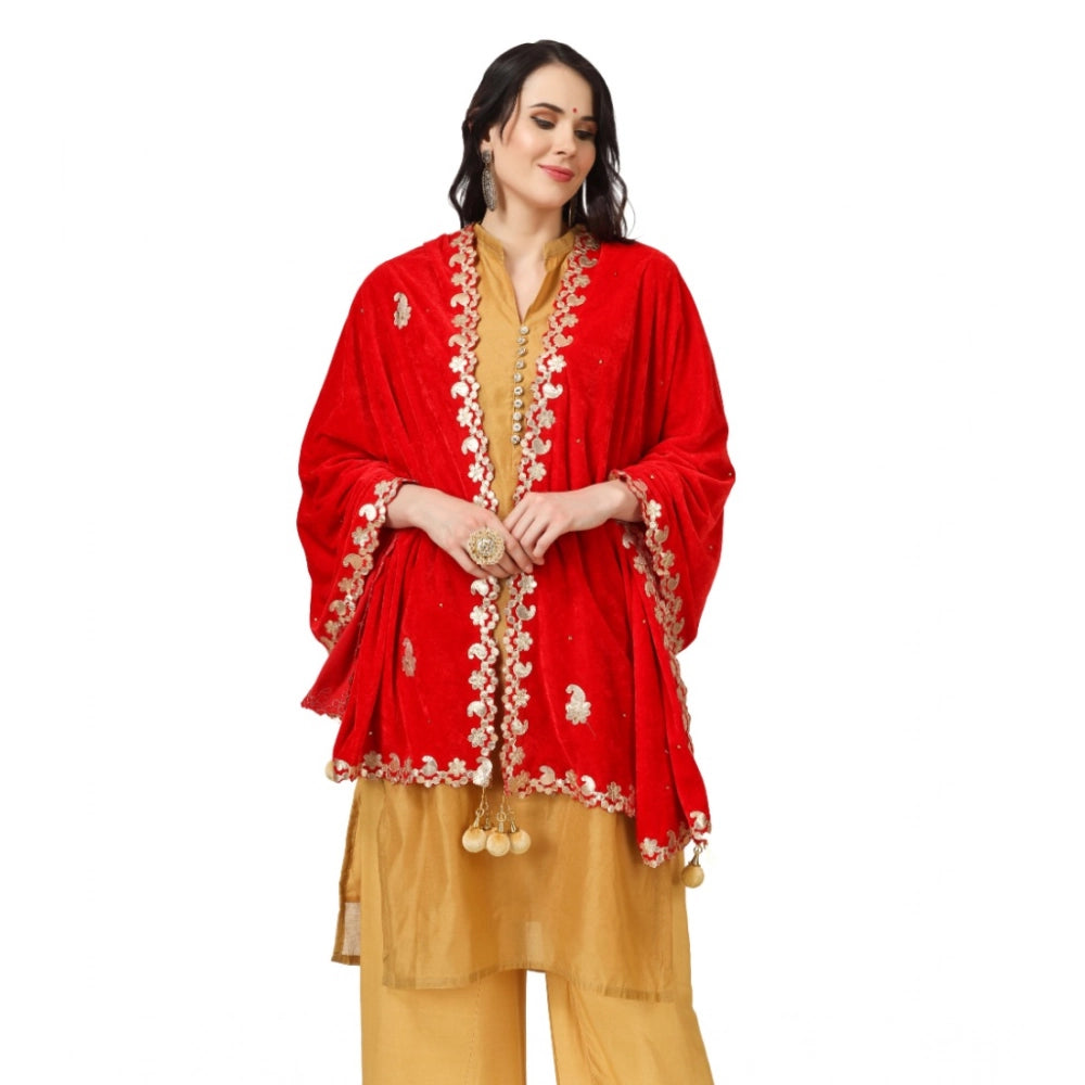Women's Velvet Gotta Patti Dupatta · 0748