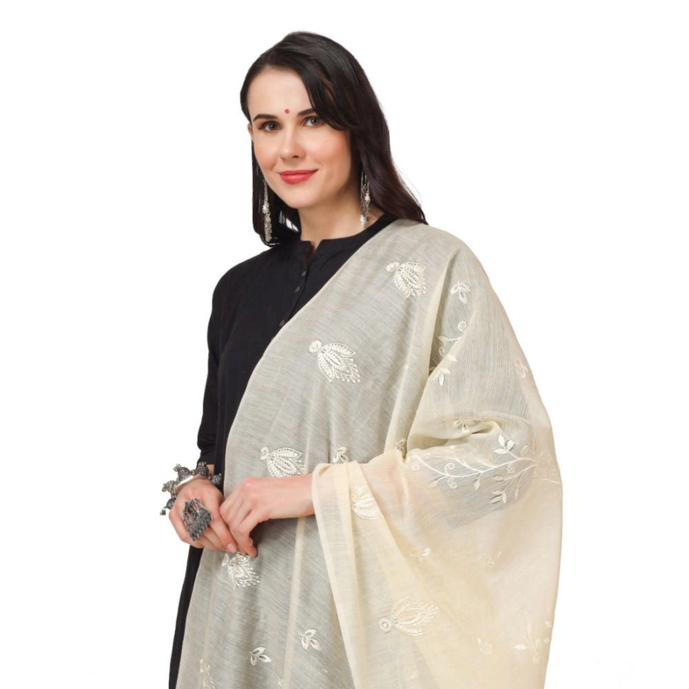Women's Cotton Embroidered Dupatta · 0784