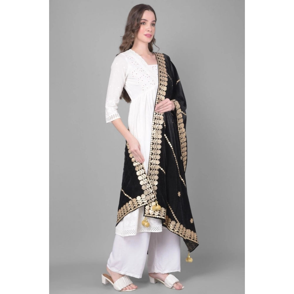 Women's Velvet Gotta Patti Dupatta · 0957